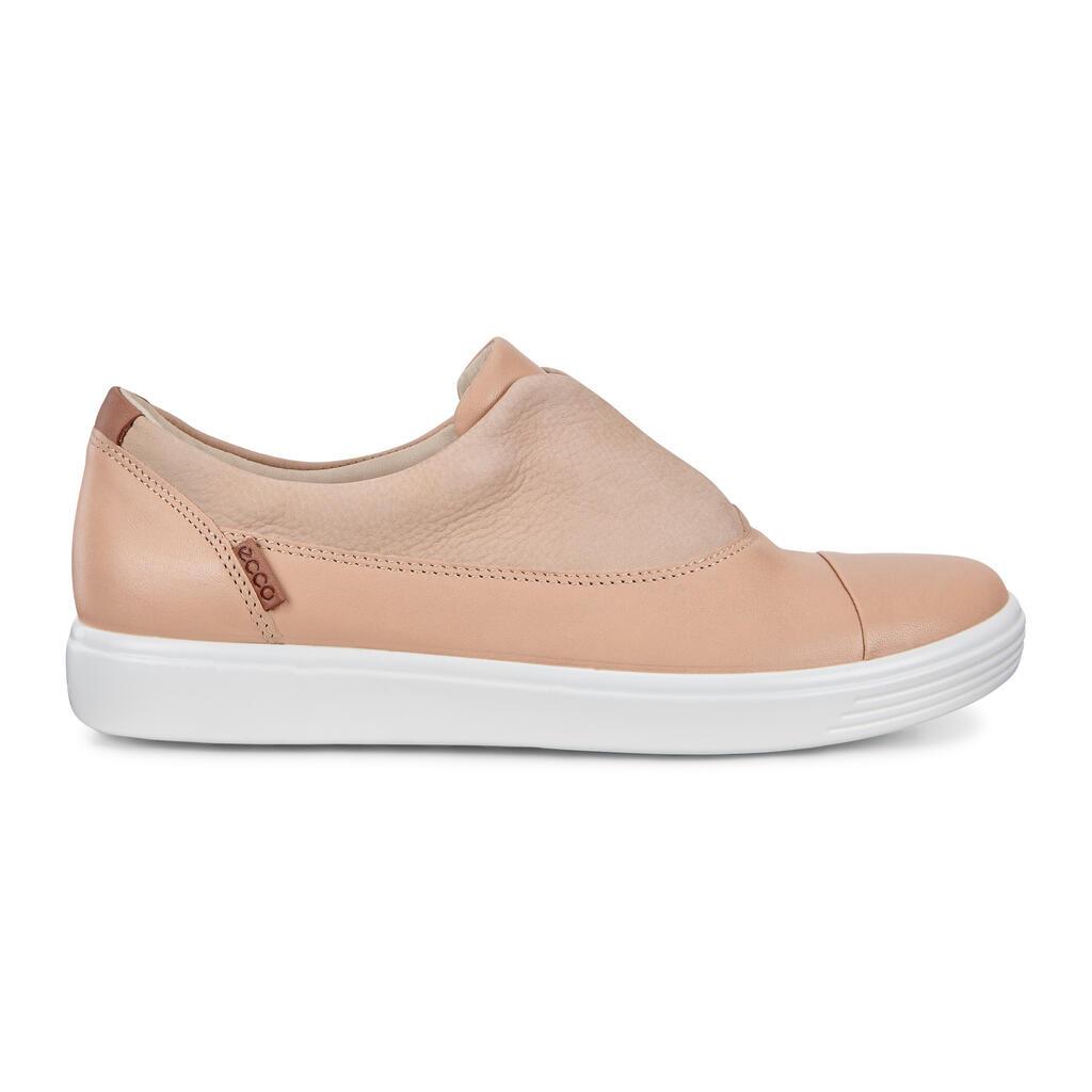 Ecco Soft 7 Womens Slip On Casual Shoes Beige - India QTS-801493